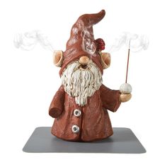 PRICES MAY VARY. MULTI-PURPOSE - The incense holder is not olny for sticks, but also for cone incense. And it is also a unique gnome decor for your desk. Unique design - The incense burner is in the shape of a gnome. The smoke comes out of its ears and mouth, it's so interesting. Help to meditate and relax, relieve stress and improve sleep quality. Gift idea - This cute gnome statue is ideal gift for those who love aromatherapy on Birthday / Anniversary / Thanksgiving / Christmas / Valentines. I Gnome Stocking, Gnome Home, Gnome Decor, Cone Incense, Incense Cone, Stocking Stuffers For Women, Gnome Statues, Chrismas Gifts, Gnome House