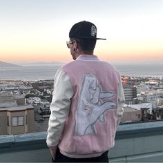 San Francisco “Hand Sign” Leather/ Wool Varsity Jacket. High Quality. ::Website- Sincerelyskitso.Com:: Pink Winter Varsity Jacket, Pink Long Sleeve Varsity Jacket For Winter, Pink Long Sleeve Varsity Jacket For Streetwear, Trendy Pink Varsity Jacket For Spring, Urban Pink Outerwear For Fall, Pink Varsity Jacket For Spring Streetwear, Pink Spring Varsity Jacket For Streetwear, Urban Style Pink Long Sleeve Outerwear, Pink Long Sleeve Urban Outerwear