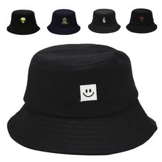 PRICES MAY VARY. 【MATERIAL】Gadfary bucket hat is made of high quality cotton, soft, lightweight and breathable, keep you comfortable. 【SIZE】Bucket Cap is one size, circumference: 22~23 inches/ 56~58cm, brim: 2 - 2.3 inches/5~6cm, one size fits most adult women and men. 【PORTABLE】Lightweight bucket cap is easy to fold，it is convenient for you to carry it everywhere. 【SIMPLE DESIGN】Black, white color is simple and classic, it is great for daily wear, differenct patterns can show that you are diffe Black Cotton Hat For Summer, Summer Cotton Hat In Black, Black Cotton Summer Hat, Summer Black Cotton Hat, Black Cotton Sun Hat For Summer, Black Cotton Summer Sun Hat, Summer Streetwear Bucket Hat, Casual Sun Hat For Summer Streetwear, Black Cotton Bucket Hat For Summer