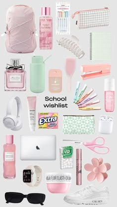 Schul Survival Kits, Middle School Essentials, School Emergency Kit, School Wishlist, School Backpack Essentials, Preppy School Supplies, Studera Motivation, Pretty School Supplies, Everyday Bag Essentials