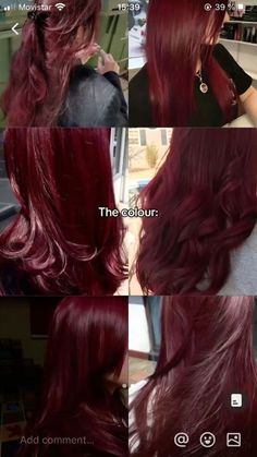 Hair Dye Box Aesthetic, Cherry Red Hair Ideas, Red Cherry Hair Color, Red To Blonde Hair Before And After, Cranberry Red Hair, Red Cherry Hair, Red Hair Color Trends, Cherry Red Hair Color, Vibrant Red Hair