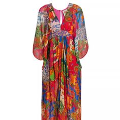 Sunny Mix Maxi Dress, Nwt, Xs The Sunny Mix Maxi Dress From Farm Rio Boasts A Vibrant Mixed Floral Print In A Flowy Silhouette. V-Neck Batwing Sleeves Sharktail Hem Back Button Closure 100% Viscose Machine Wash Imported Size & Fit About 57" From Shoulder To Hem Leopard Maxi Dress, Brown Maxi Dresses, Tropical Maxi Dress, Embroidered Maxi Dress, Pink Maxi, Flowy Maxi Dress, Teal And Pink, Maxi Dress Cotton, Satin Maxi Dress