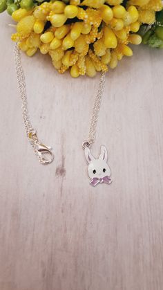 This Easter bunny Necklace features a cool Easter bunny charm.  The Easter bunny charm is made of high-quality silver. This makes an excellent gift for yourself or your friends and family members who loves Bunnies! Product Details: Material: Silver plated necklace Chain Length: 18 Inches (Can be made in different lengths) Charms: Bunny charm. Please reach out to me for customizations. You can get these personalized necklaces in any length, so please contact me via Etsy Conversations if you need any size. This adult or child necklace makes the perfect gift for your loved ones on special occasions like Easter, anniversaries, bridal showers, engagements, and graduation parties. These necklace will come in a beautiful packaging, so you can choose this as a gift for someone special. ♥ If you ha Silver Bunny Design Jewelry For Gifts, Silver Bunny Design Jewelry Gift, Easter Bunny Design Jewelry Gift, Silver Jewelry With Bunny Design For Gift, Easter Necklace, Pig Necklace, Bunny Jewelry, Cross Charm Necklace, Sterling Silver Charm Necklace