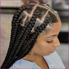 Tan Skin Blonde Hair, Big Braids, Hairstyles Indian, Jumbo Box Braids, Braided Ponytail Hairstyles