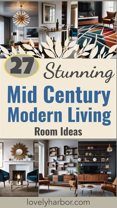 27 Beautiful Mid Century Modern Living Rooms Mid Century Modern Living Room Ideas, Mcm Living Room, Art Deco Mid Century Modern, Modern Living Room Ideas, Mid Century Living, Mid Century Living Room, Tiny House Decor