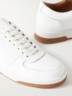 DESIGNED BY MR PORTER. As The Journal says, "Every man’s footwear rotation should contain a pair of white sneakers for one simple reason: they can be worn with absolutely anything". Mr P.'s 'Atticus' version is made from full-grain leather with tonal laces and lightweight rubber soles. Lower Impact Materials. This product is made using at least 50% lower-impact materials or ingredients. Find out more about our Consciously Crafted criteria here. White Low-top Sneakers With Stitched Sole, High-top Sneakers With Stitched Sole For Everyday, White Sneakers With Stitched Sole And Round Toe, Everyday High-top Sneakers With Stitched Sole, Modern White High-top Sneakers With Stitched Sole, Sporty Custom Sneakers With Plain Toe And White Sole, Classic White Custom Sneakers With Abzorb Midsole, Classic Custom Sneakers For Light Sports With White Sole, White High-top Sneakers With Stitched Sole