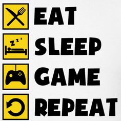 eat sleep game repeat t - shirts - men's polo shirt