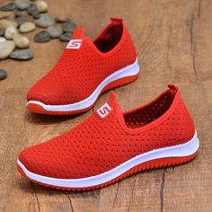 Summer Shoes For Women, Basket Sport, Mesh Sneakers, Walking Shoes Women, Buy Shoes, Red Shoes, Shoes Trainers