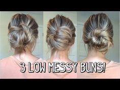 More than 30 video tutorials for easy hairstyles for moms with long hair! With ideas you can do in 5 minutes or less you’ll be able to create chic looks that are better than your average ponytail! #messybunhairstyle Teacher Hairstyles, Low Messy Bun, Sanggul Modern, Hairstyle Youtube, Short Hair Bun, Easy Bun Hairstyles