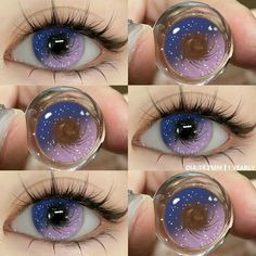 Galaxy Contacts, Cool Contacts, Rare Eye Colors, Contacts Lenses, Purple Lenses, Colored Eye Contacts, Contact Case