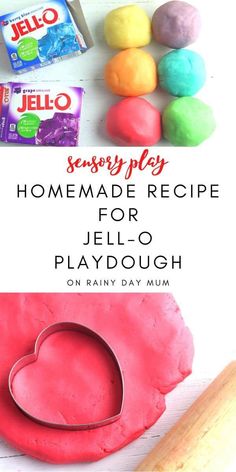 homemade recipe for jello playdough on rainy day munchs and ice cream