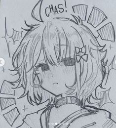 a drawing of a person with glasses and a bow on their head, in front of a sign that says chas not