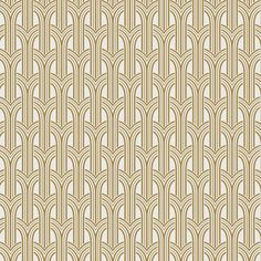 an art deco wallpaper pattern in gold and white