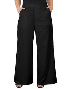 Modern and polished, the Brooklyn wide leg pant offers up a sleek and tailored staple for your work wardrobe. Its high waist makes it work perfectly with tucked blouses and tees alike. Wear these plus-size pants with a tucked blouse and open-toe heels to your next work event. Standards & Practices Brooklyn High Waist Wide Leg Pant | Black | Pants | Materials & Care Instructions: ['80% Rayon, 20% Polyester', 'Machine wash cold', 'Imported'] High Waist Wide Leg Pants, Casual Bottoms, Plus Size Brands, Black High Waist, Skirt Belt, Plus Size Pants, Wide Leg Pant, Work Wardrobe, Black Fabric