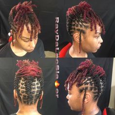 Loc Updo Styles Short Mohawk, Loc Upstyles For Women, Loc Styles To The Side, Loc Styles Medium Updo Women Pineapple, Starter Loc Styles Medium Updo Women, Loc Mohawk Styles Dreadlocks, Starter Loc Updo Styles Short, Short Loc Updo Styles, Short Locs Hairstyles Updo