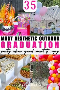 the most aesthetic outdoor graduation party ideas and desserts for every graduate's special occasion