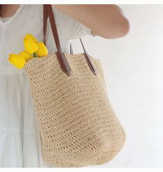 Chic straw woven tote bag perfect for all occasions. It's the perfect combination of style and practicality, making it ideal for any event whether it be formal or laid back. Size: 40cm wide x 35cm tall (16in x 14in) Designer Style ID: 8122 Retro Straw Woven Tote Bag, Summer Bag, Everyday Shoulder Bag, Beach Bag Everyday Shoulder Bag, Tote Bag Summer, Bag Summer, Woven Tote Bag, Summer Bag, Designer Style, White Bag, Beach Bag, Straw Bag