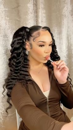 Sleek Ponytail Hairstyles, Hoco Hair Ideas Ponytail, Straight Bundles, Crimped Hair, Slick Hairstyles, Hair Ponytail Styles, Hoco Hair Ideas, Ponytail Styles, Sleek Hairstyles