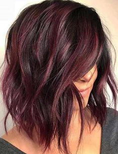 Hair Paint Wax Near Me – Lasercutwraps Shop Longbob Hair, Purple Hair Color Ideas, Melena Bob, Purple Hair Color, Dark Red Hair, Peinados Recogidos, Hair Color Purple, Hair Color Ideas For Brunettes