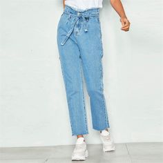 FREE SHIPPING !! Women Lace Up Denim Skinny Ripped Jeans JKP969 Casual Belted Jeans For Summer, Spring High Rise Belted Jeans, Casual High Waist Belted Jeans, Casual High-waist Belted Jeans, High Rise Belted Jeans For Spring, Casual Fitted Belted Jeans, Spring Belted Jeans, Fitted Casual Belted Jeans, Casual Belted Jeans For Spring