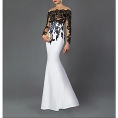 Silhouette:Mermaid / Trumpet; Hemline / Train:Floor Length; Closure:Zipper UP; Built-In Bra:Yes; Embellishment:Appliques; Fabric:Stretch Crepe; Sleeve Length:3/4 Length Sleeve; Tips:Professional dry cleaner only,Colors may vary slightly due to different monitor settings; Boning:No; Style:Color Block,Elegant; Occasion:Wedding Guest; Neckline:Jewel Neck; Front page:Evening Gown; Listing Date:01/08/2024; Bust:; Hips:; Hollow to Floor:; Waist: Gown Elegant, Mermaid Evening Gown, Evening Dresses Online, Cheap Evening Dresses, Dress Wedding Guest, Evening Gowns Elegant, Elegant Color, Neck Stretches, Applique Dress