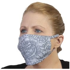 Adult / Child / Teen Breathable Washable Printed Face Mask, Face Cover, Double Layer, Stretches to Fit. Printed on one side in the US. Pattern continues from the front of the mask to over the ears to create a uniform look on the face. Double layer breathable fabric stretches over the face comfortably. Fabric ear loops can be softer than elastic on the ears for less irritation. Binding on the top and bottom of the mask adds durability and creates a softer fit. Machine wash. 95% polyester and 5% c Fat Calves, Mask Light, Womens Compression Socks, Swollen Legs, Grey Lace, Skulls And Roses, Mask Face, Cold Weather Outfits, Blue Ties