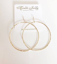 Traditional round hoops suspended from handmade French ear wires. Infinity hoops is handmade with 16ga precious metal wire then hammered to textures and shine. Hoops is measure approximately 1.5 or 2 inches in diameter. Hypoallergenic Brass Hoop Earrings, Gold Open Circle Hoop Earrings, Hammered Open Circle Hoop Earrings For Gift, Hammered Open Circle Hoop Earrings As A Gift, Hammered Open Circle Earrings For Everyday, Gift Hammered Open Circle Hoop Earrings, Hammered Adjustable Small Hoop Earrings, Small Hammered Adjustable Hoop Earrings, Hammered Metal Circle Hoop Earrings