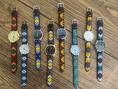 "Huichol watch, mexican watch, mexican gifts, mexican art, beaded watch, mexican folk art, mexican style, huichol art Hey you, are you proud of your Mexican roots? This watch with Huicho handicraft invention will make you feel proud of Mexico. It is an exclusive model of \"MEXICO EN LA PIEL\". It is a perfect Mexican gift. I'm sure you will get compliments from those who see them. DETAILS: - Length: 9.5 25 cms - Hand embroidered by huichol artist - Q&Qr - Embroidery whir MICRO Beads - Unisex - D Handmade Multicolor Watch Accessories For Gift, Multicolor Handmade Watch Band As Gift, Handmade Multicolor Watch Band As Gift, Handmade Multicolor Watch Bands As Gift, Handmade Multicolor Watch Bands As A Gift, Beaded Watches, Mexican Gifts, Micro Beads, Huichol Art