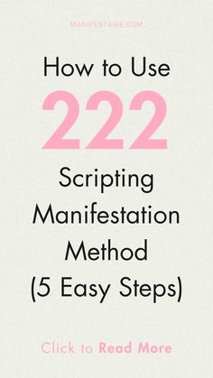 Ready to manifest your dreams using the power of 222? ✨ The 222 scripting manifestation method is a powerful way to align your intentions with the universe. 💖 Learn how to use this simple, yet effective technique to attract abundance, love, and success into your life. 🌱 Start scripting today and watch your desires unfold! 💫 #222Manifestation #ScriptingManifestation #ManifestYourDreams #LawOfAttraction #ManifestationMethods