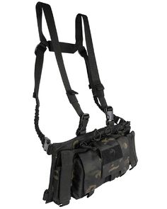 a black bag with two straps on it