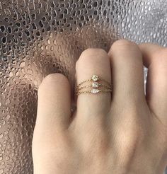 Delicate Chain Ring, Diamond Stackable Chain Ring For Promise, Minimalist Round Chain Ring For Promise, Stackable Diamond Chain Ring, Minimalist Round Chain Promise Ring, Fine Jewelry Diamond Chain Ring With Adjustable Chain, Diamond Chain Ring With Adjustable Chain, 14k Gold Chain Ring With Diamond Accents For Promise, Fine Diamond Chain Ring With Adjustable Chain