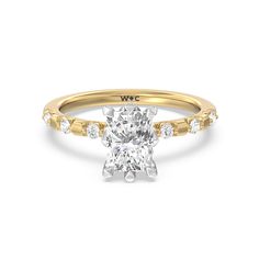 https://embed.imajize.com/8908849 Accent Engagement Ring, Nature Inspired Engagement Ring, Stunning Nature, Gorgeous Engagement Ring, Dew Drops, Claw Setting, Diamond Settings, White Rose Gold, Conflict Free Diamonds