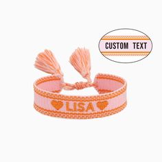 Custom Embroidery Text Bracelet  How to process: 1/ Choose the bracelet color from the color chart, and the TEXT color of Embroidery  thread color. 2/ Send your Text to us make proof for you reference. 3/ Packing: Gift box packing like the picture showing. 4/ The bracelet can adjustable size, one size fit all. 5/ Process time 4-6days. Surf Bracelets, Braided Friendship Bracelets, Yarn Bracelets, Cotton Bracelet, Wave Bracelet, Paper Lace, Diy Bracelet Designs, Bracelet Boho, Woven Bracelets