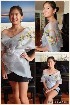 "Filipiniana hand painted \"Alampay\".  Available in many colors. 1 size fits size S to 2XL.  Proudly made in the Philippines, ship from Australia. Affordable piece to add into your wardrobe to match with dresses, skirts or pants for any events (Multicultural, Citizenship, weddings, dress up party, etc)  for your instant Filipiniana look at affordable price. Let's all be proud to wear our Filipino culture and heritage. #GawangPinas  #SarilingAtin #PromotingFilipinoculture" Filipiniana Dress Modern Simple, Filipiniana Dress Modern Philippines, Filipino Traditional Clothing, Filipiniana Wedding Dress, Italy Wedding Dress, Modern Filipiniana Dress, Filipiniana Wedding, Weddings Dress, Philippines Fashion