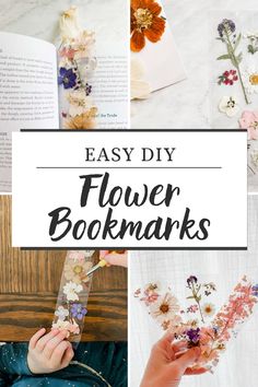 easy diy flower bookmarks that are perfect for kids to make and sell in store