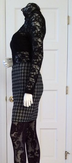 "The Nanny character wore a version of this Moschino skirt. It is Vintage 1996 and unworn from my private collection. Fabric is marked as 92% wool and 8% rayon. Size 44 Italian, size 10 USA 1/2\" black and grey houndstooth pattern Fully lined Side zipper with hook and eye Bias edges in black at the waist and the hem. Measurements: Waist - 30\" Hips - 38\" Length - 18\" (This listing is for the skirt only. The jacket is in a separate listing)" Fran Fine Outfits, Vintage Moschino, Chic Skirt, The Nanny, Chanel Inspired, Chic Skirts, Moschino Cheap And Chic, Houndstooth Pattern, Inspired Dress