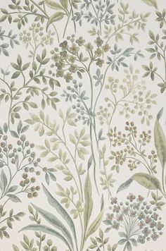 an image of a wallpaper with flowers and leaves on it's side,