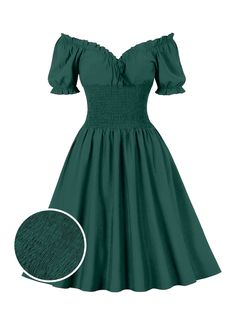 Green Elegant Outfit, Outfit For Graduation, College Graduation Dress, Graduation Dress College, Southern Dresses, Vintage Silhouette, Button Dress, Shoulder Design, Retail Therapy