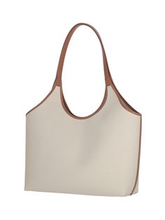 Aesther Ekme Cabas tote bag in cream canvas with beige details, two top handles, magnetic closure, tone-on-tone embossed logo on the front, an inner flat pocket with magnetic closure, and a main inner compartment. Composition: 100% Canvas White Shoulder Bag With Canvas Lining For Shopping, Beige Coated Canvas Shoulder Bag, Large Capacity Beige Canvas Shopping Bag, Elegant Shoulder Canvas Bag For Errands, Beige Coated Canvas Shopping Bags, Luxury Beige Canvas Bag With Handles, Cream Shoulder Bag With Leather Trim, Everyday Beige Coated Canvas Bag, Modern Beige Bag With Magnetic Closure