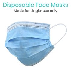 50 Disposable Face Masks Includes 50 Single use masks Safety Mask, Blue Face Mask, Mask Types, Nose Strips, La Pollution, Blue Mask, Medical Mask, Personal Protection, Mouth Mask