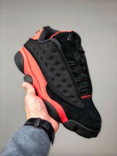 Clot x Air Jordan 13 Low Black/Infrared 23 AT3102-006 Walk the talk and make a statement with our top-quality Sneakers. Shop now and step up your shoe game! Please carefully choosing the size number according the size chart as we CAN NOT offer return or refund if you choose a wrong size. The product need 3-5 business days to check the quality before shipping. Our High Quality Shoes models are various, please contact to our support to ask for the model you need. Because each device displays a different color. Therefore, the actual color of the item may not be [...] Red Jordan Shoes With Cushioned Footbed For Streetwear, Black Mid-top Sneakers With Red Sole, Low-top Jordan Shoes With Cushioned Footbed For Sports, Black Mid-top Jordan Shoes With Cushioned Footbed, Red Mid-top Jordan Shoes With Cushioned Footbed, Jordan 13, High Quality Shoes, Jordan 1 Low, Air Jordan 1 Low