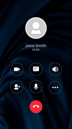 an image of a phone screen with the name jane smith on it and icons below