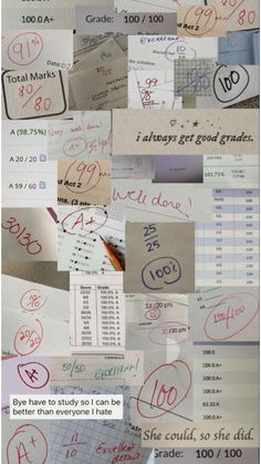 many different types of papers with writing on them