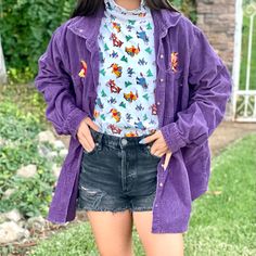 90’s Vintage Winnie The Pooh Corduroy Jacket Disney Jacket, Coats Vintage, Vintage Winnie The Pooh, Corduroy Jacket, Color Purple, Winnie The Pooh, Jackets & Coats, Jackets For Women, Disney