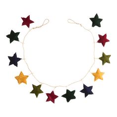 a necklace with stars hanging from it's sides