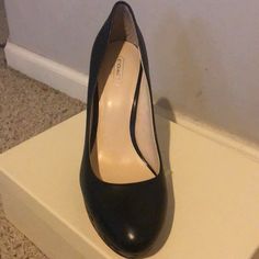 Black Leather Heels With Wooden Heels With Coach “C” Wooden Heels, Wooden Heel, Black Leather Heels, Coach Shoes, Leather Heels, Shoes Women Heels, Shoes Heels, Black Leather, Size 10