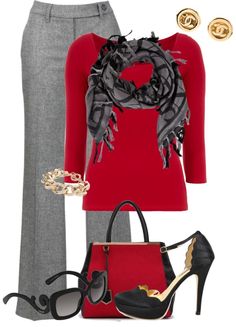 . What Is Business Casual, Burgundy Heels, Womens Business Casual, فستان سهرة, Famous Fashion, Grey Pants, Super Ideas, Komplette Outfits