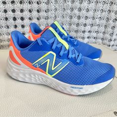 Nwob New Balance Fresh Foam Arishi V4 Size 4.5y / Women’s Size 6 Brand New, Never Worn New Balance Running Shoes For Sports, Blue Round Toe Running Shoes For Marathon, Blue Low-top Non-slip Running Shoes, Blue New Balance Running Shoes With Cushioned Footbed, Blue New Balance Sneakers For Running Errands, New Balance Blue Running Shoes With Cushioned Footbed, Blue Synthetic Sneakers For Marathons, Blue Lace-up Sneakers For Marathon, Blue Synthetic Sneakers For Marathon