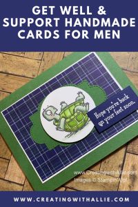 a card with the words get well and support handmade cards for men