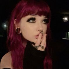 Red Hair Inspo, Goth Hair, Youtube Comments, Dyed Hair Inspiration, Alternative Makeup, Pretty Hair Color, Ear Earrings, Dye My Hair